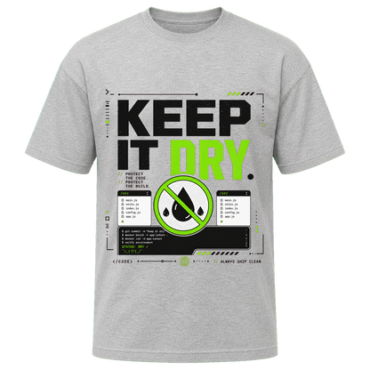 Athletic Heather Bella+Canvas 3010 oversized boxy tee featuring the Keep It DRY design.